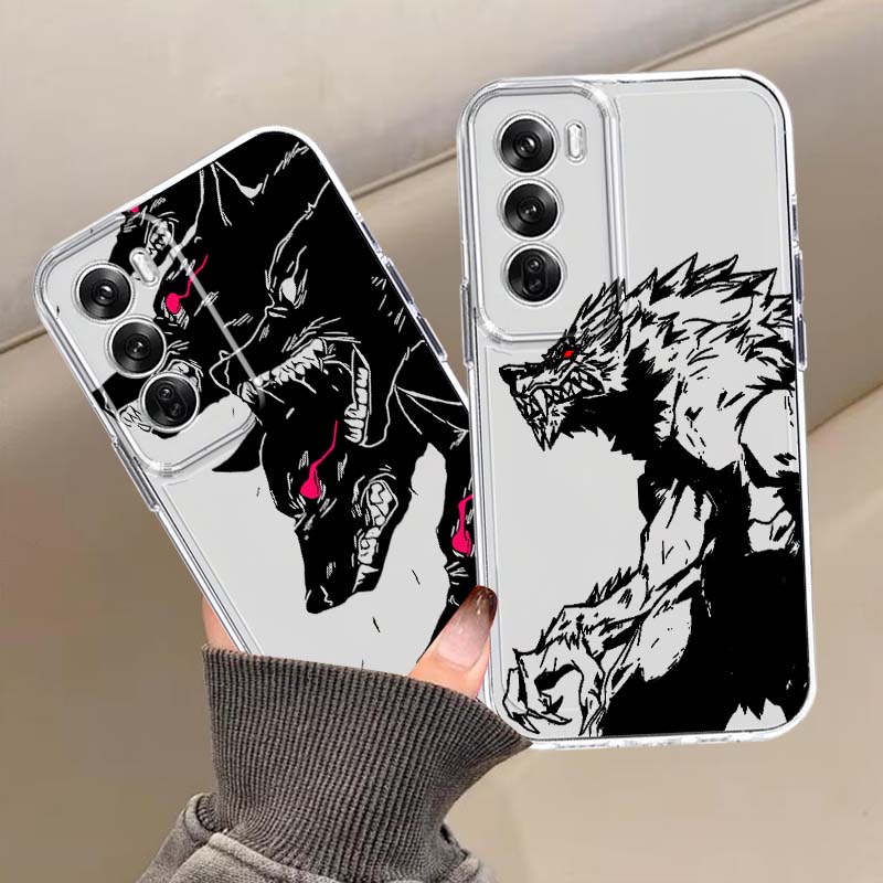 Oppo A78 - Casing Ponsel Seni Anime Serigala Jahat