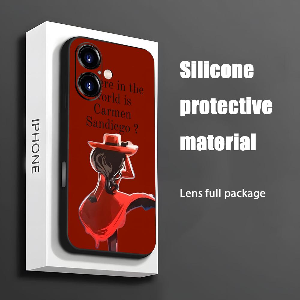 Apple Iphone 15 - Casing Ponsel Kartun Carmen Sandiego Populer